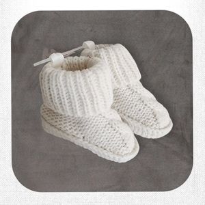 Newborn Ivory Knit Shoes